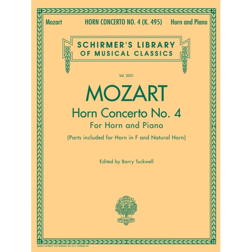 Mozart, Wolfgang Amadeus - Horn Concerto No.4