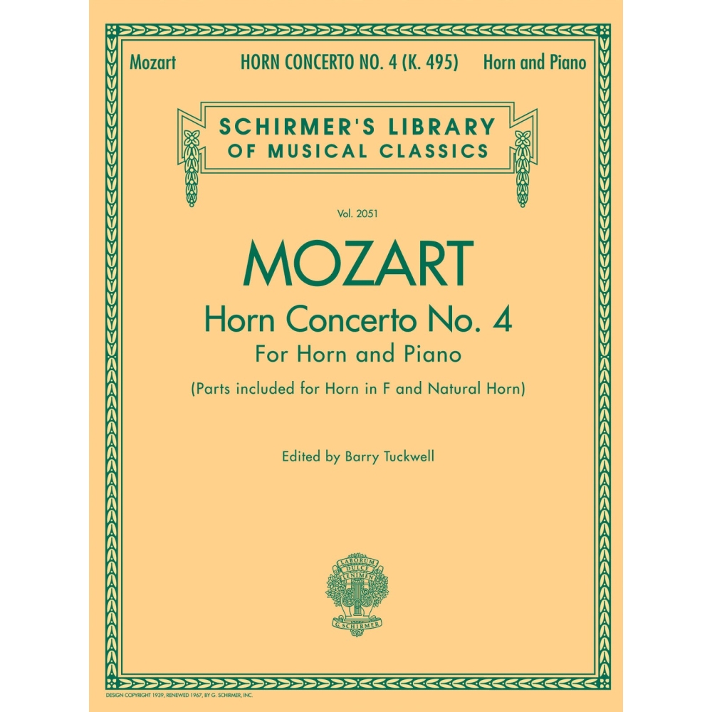 Mozart, Wolfgang Amadeus - Horn Concerto No.4