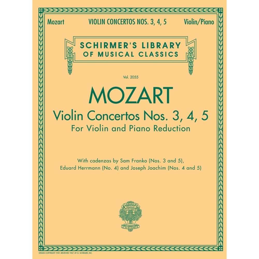 Mozart, Wolfgang Amadeus - Violin Concertos Nos. 3, 4, 5