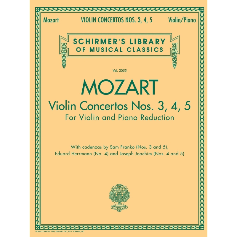 Mozart, Wolfgang Amadeus - Violin Concertos Nos. 3, 4, 5
