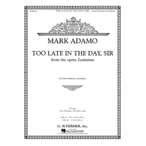 Adamo, Mark - Too Late in...
