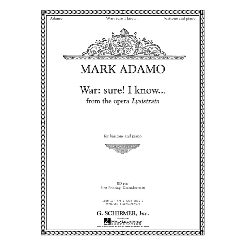 Adamo, Mark - War: Sure. I...