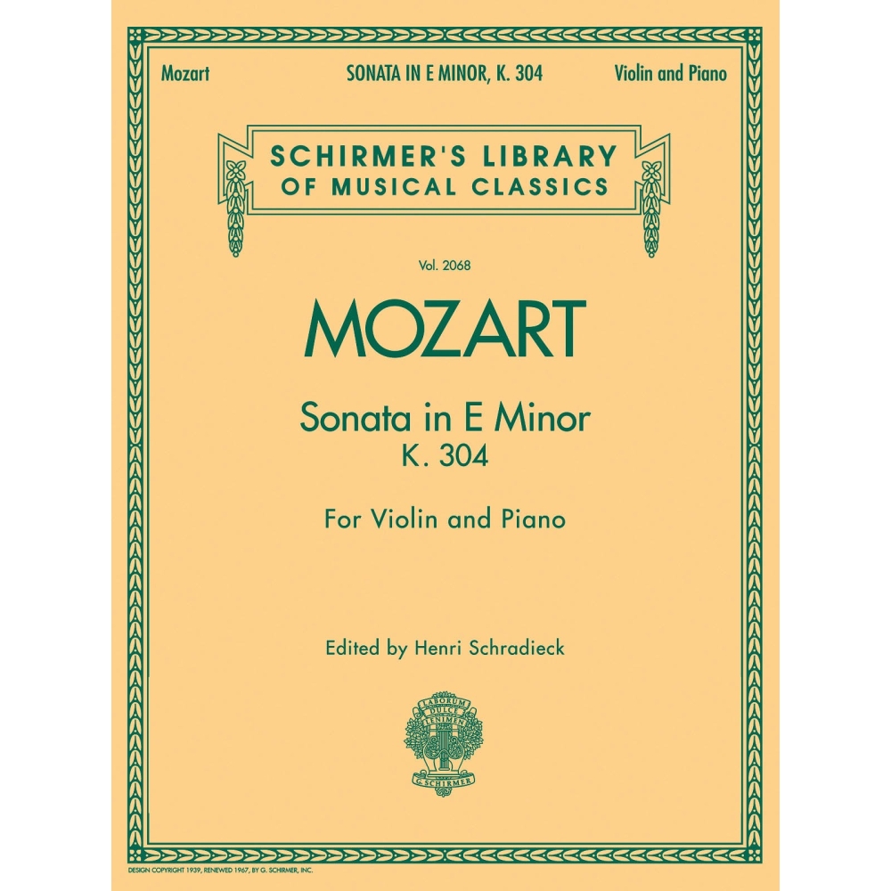 Mozart, Wolfgang Amadeus - Sonata in E Minor, K304