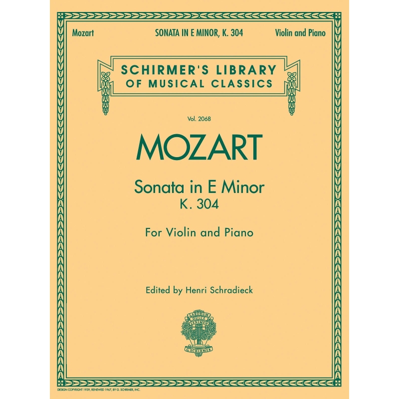 Mozart, Wolfgang Amadeus - Sonata in E Minor, K304