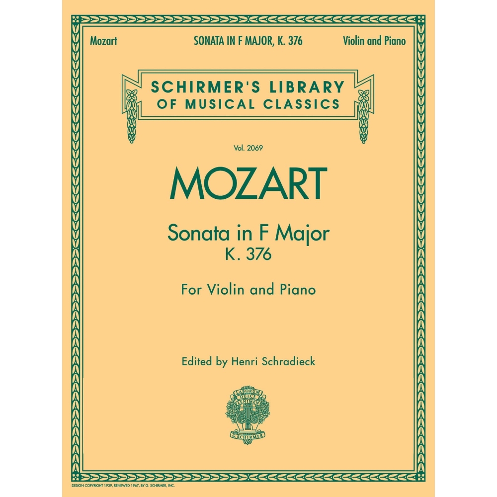 Mozart, Wolfgang Amadeus - Sonata in F Major, K376