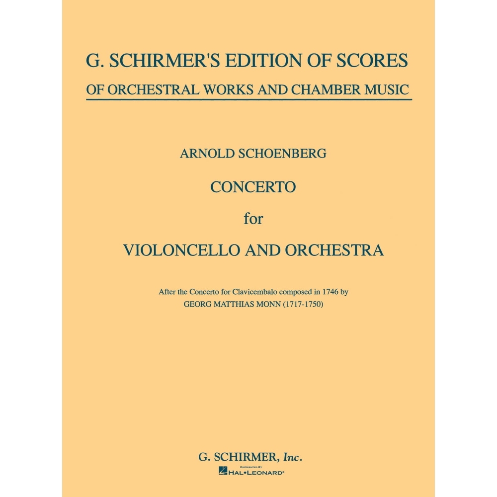 Schönberg, Arnold - Concerto for Cello & Orchestra