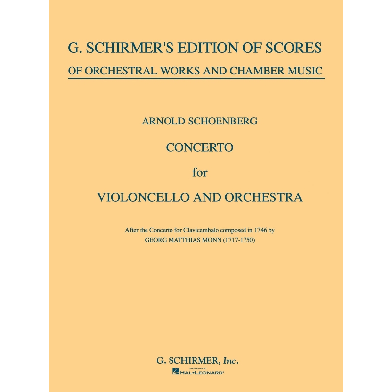 Schönberg, Arnold - Concerto for Cello & Orchestra