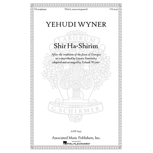 Wyner, Yehudi - Shir Ha-Shirim