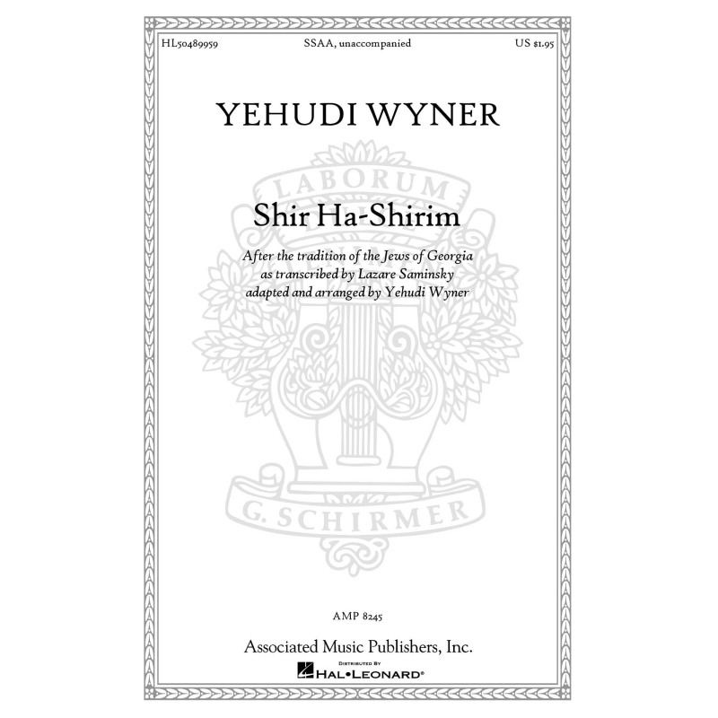 Wyner, Yehudi - Shir Ha-Shirim