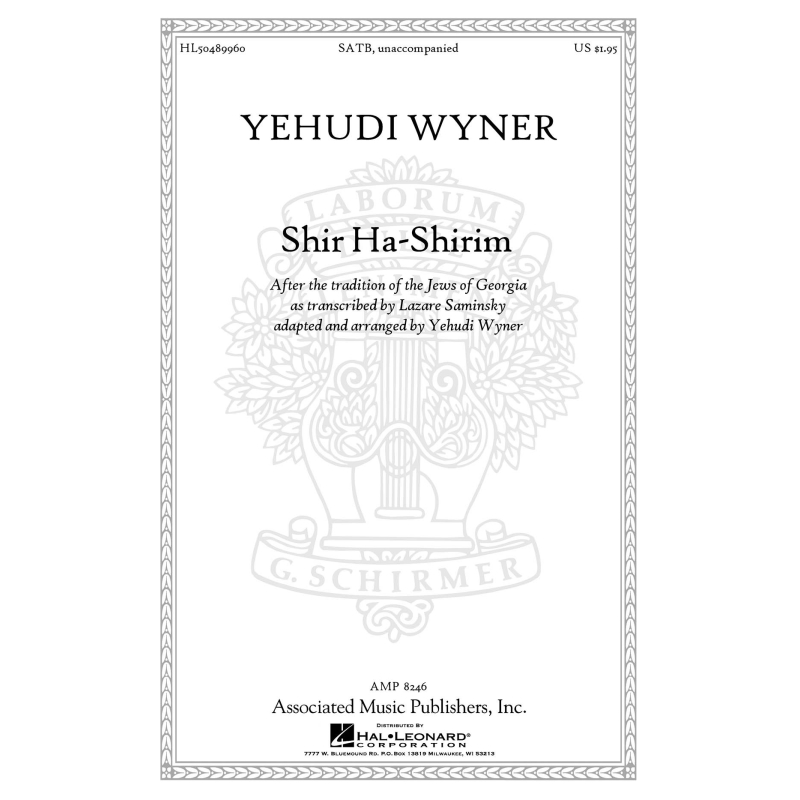 Wyner, Yehudi - Shir Ha-Shirim