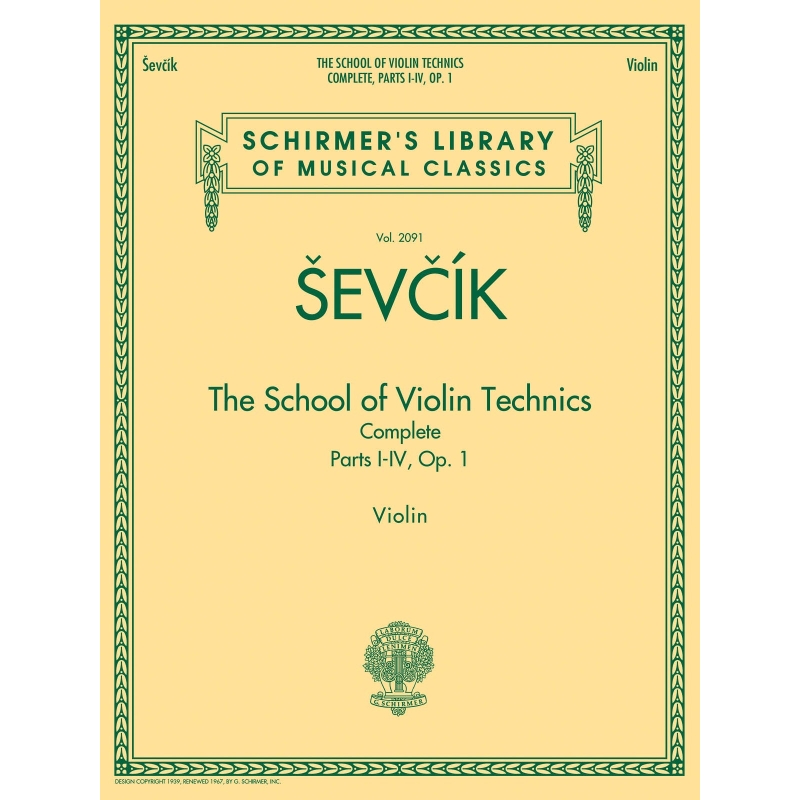 Sevcik, Otakar - The School of Violin Technics Complete, Op. 1