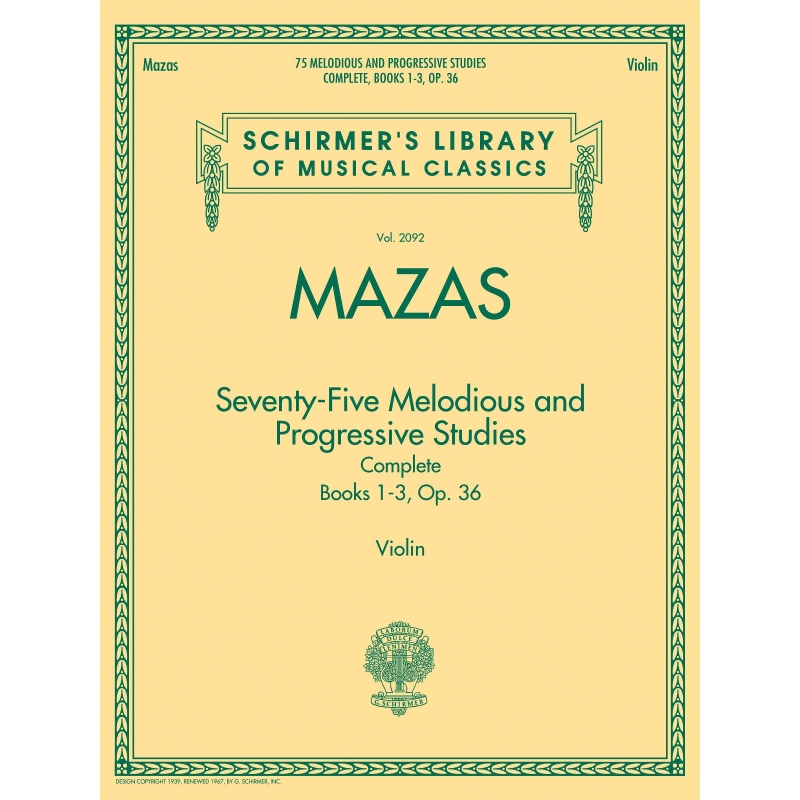 Mazas, Jacques-Féréol - 75 Melodious and progressive Studies Complete