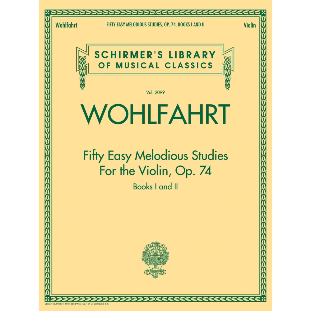 Wohlfahrt, Franz - Fifty Easy Melodious Studies for the Violin Op. 74