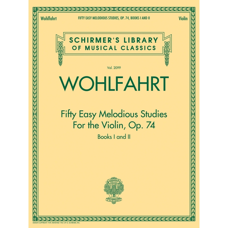 Wohlfahrt, Franz - Fifty Easy Melodious Studies for the Violin Op. 74