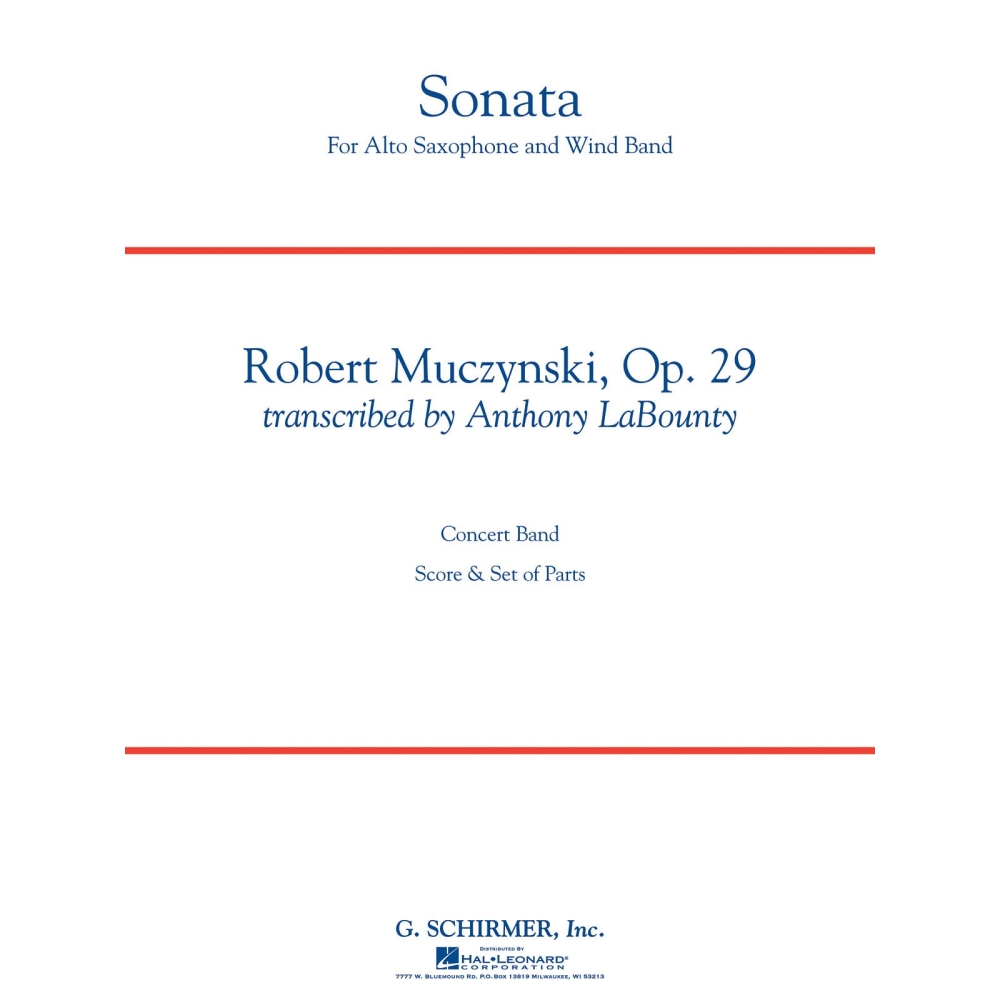 Muczynski, Robert - Sonata for Alto Saxophone, Op. 29