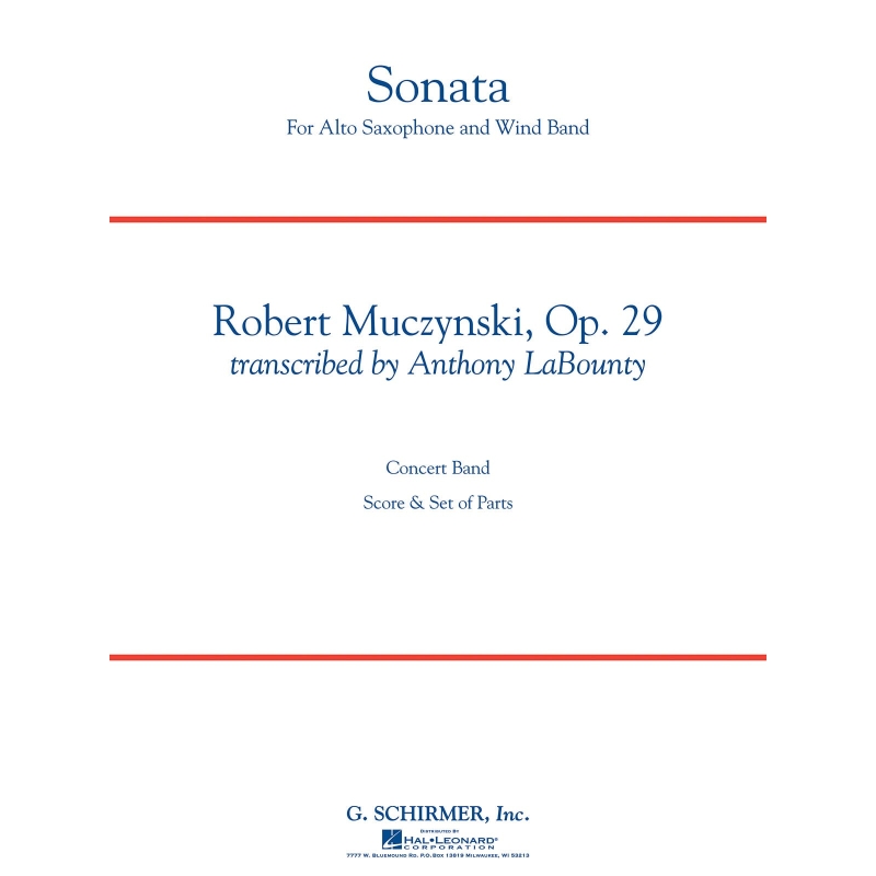 Muczynski, Robert - Sonata for Alto Saxophone, Op. 29