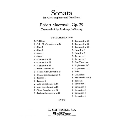 Muczynski, Robert - Sonata...