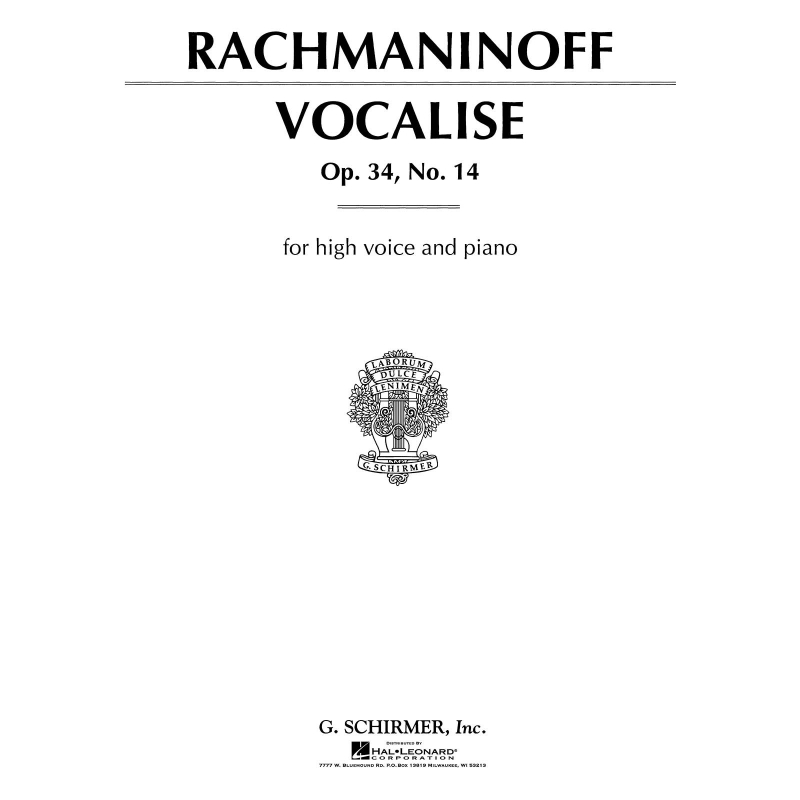 Rachmaninov, Sergei - Vocalise Op. 34, No. 14