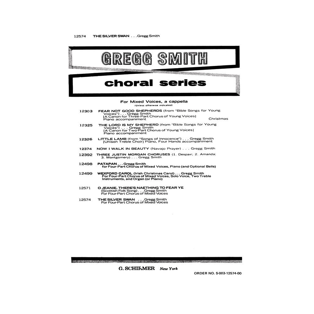 Smith, Gregg - Silver Swan A Cappella