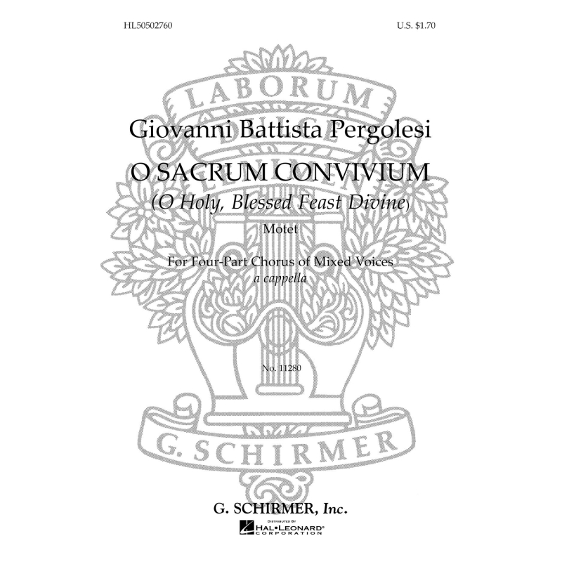 Pergolesi, Giovanni Battista - O Sacrum Convivium (O Holy Blessed Feast Divine)