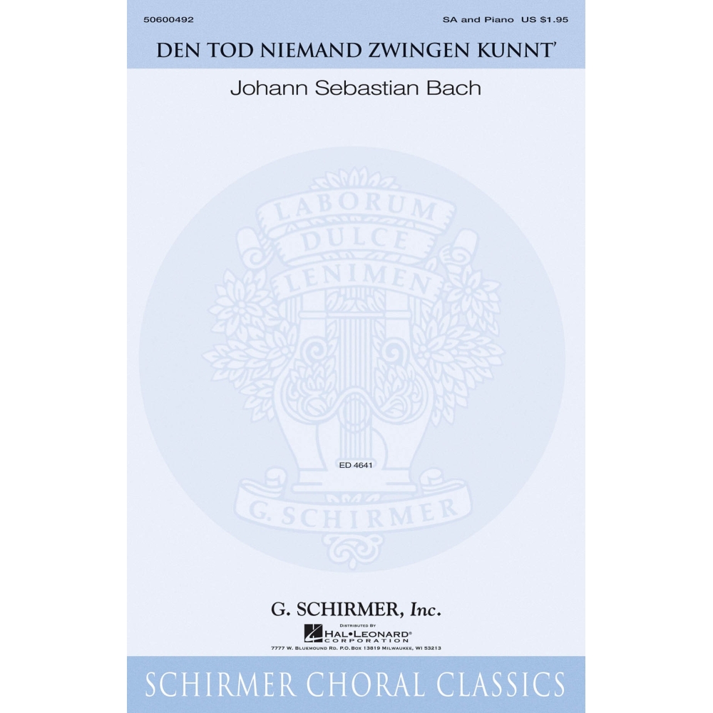 Bach, J.S - Den Tod Niemand zwingen kunnt'