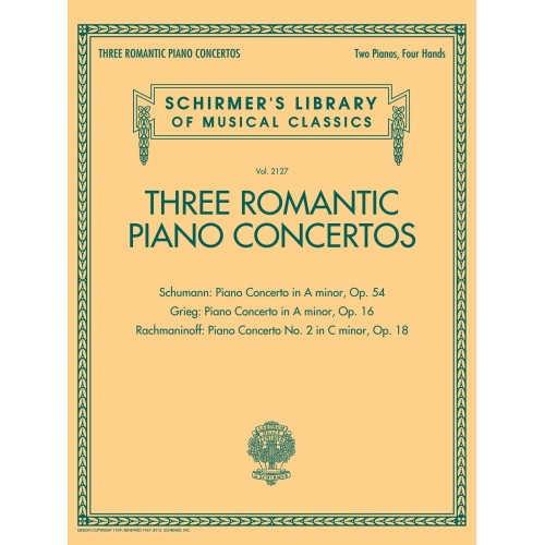 Three Romantic Piano Concertos