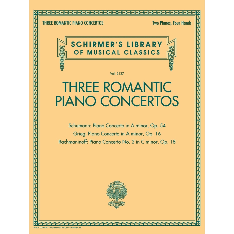 Three Romantic Piano Concertos
