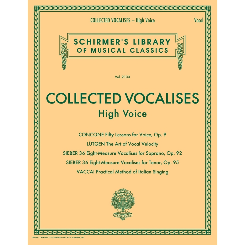 Collected Vocalises: High Voice