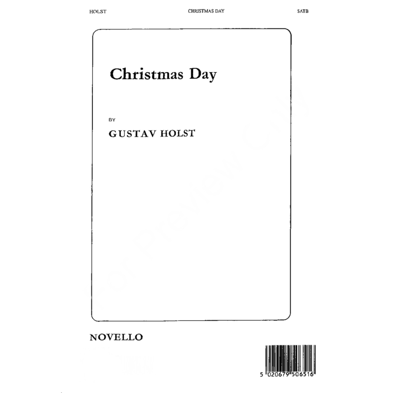 Holst: Christmas Day SATB