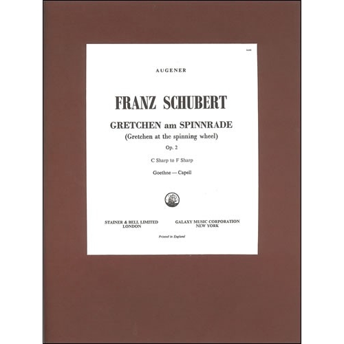 Schubert, Franz - Gretchen am Spinnrade ('Gretchen at the Spinning Wheel') (C sharp - F sharp)