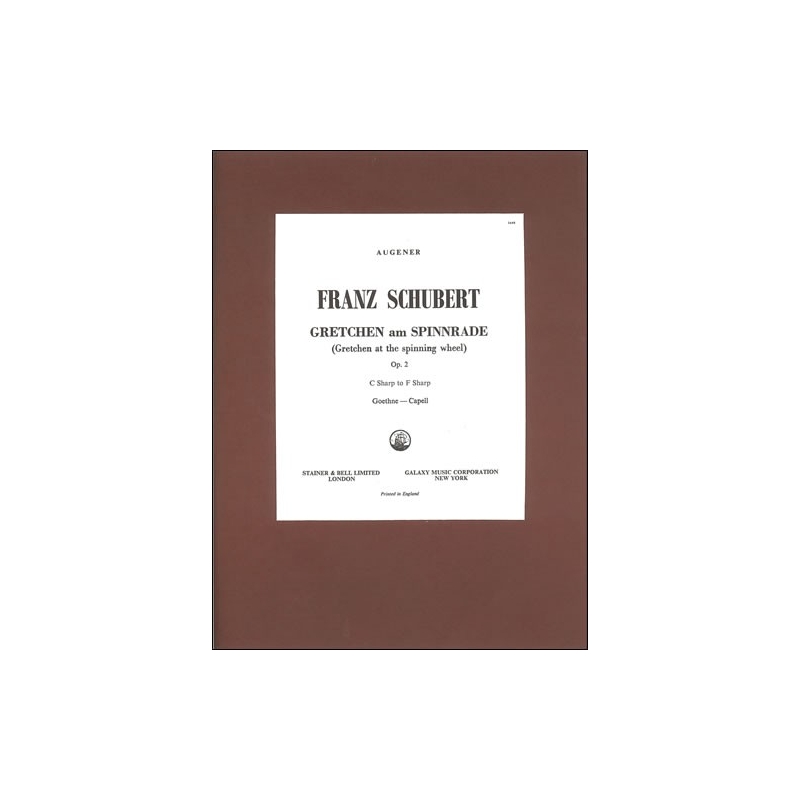 Schubert, Franz - Gretchen am Spinnrade ('Gretchen at the Spinning Wheel') (C sharp - F sharp)