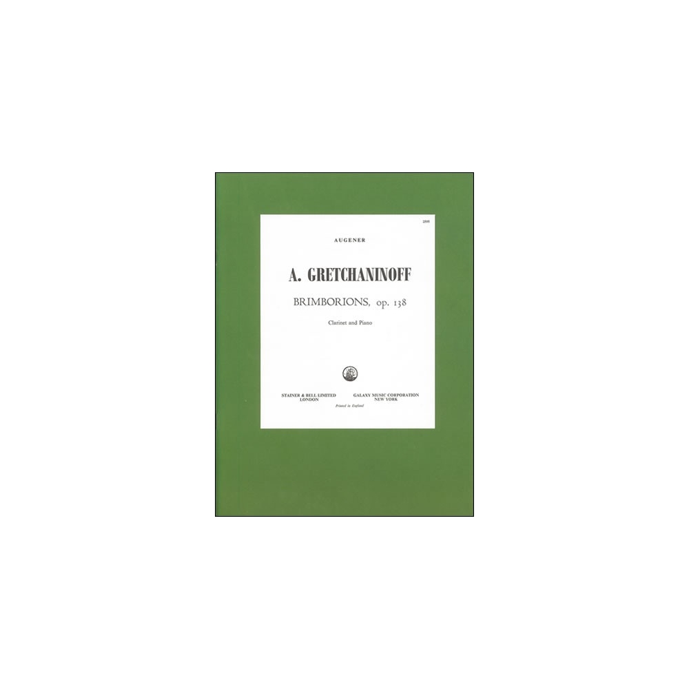 Grechaninoff, Alexander - Brimborions for Clarinet and Piano