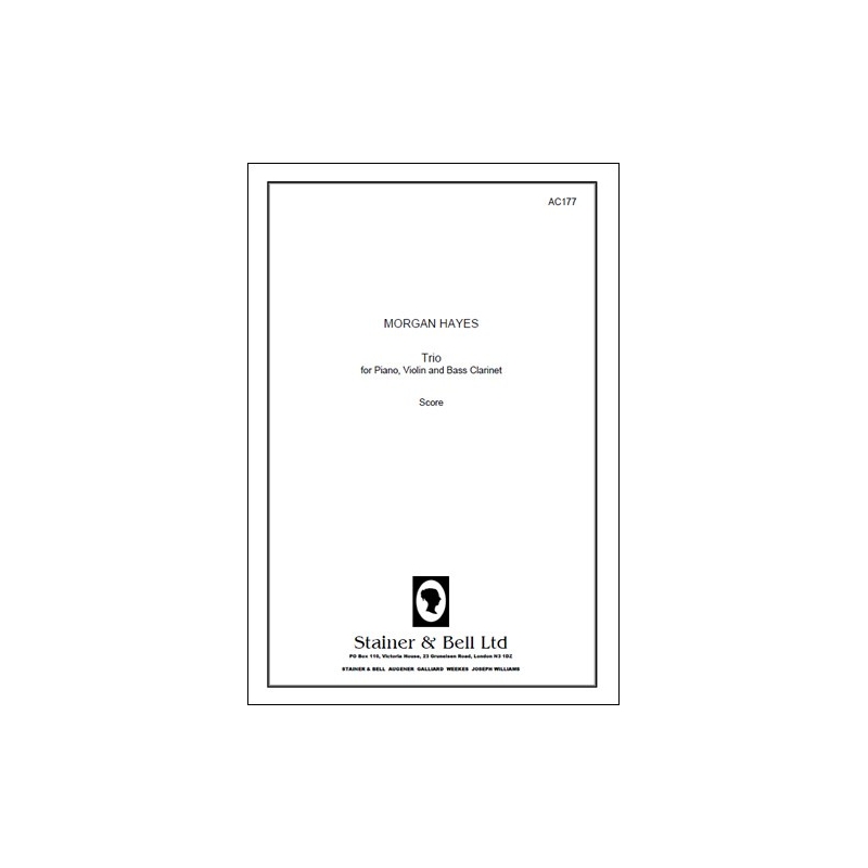 Hayes, Morgan - Trio for Violin, Bass Clarinet & Piano
