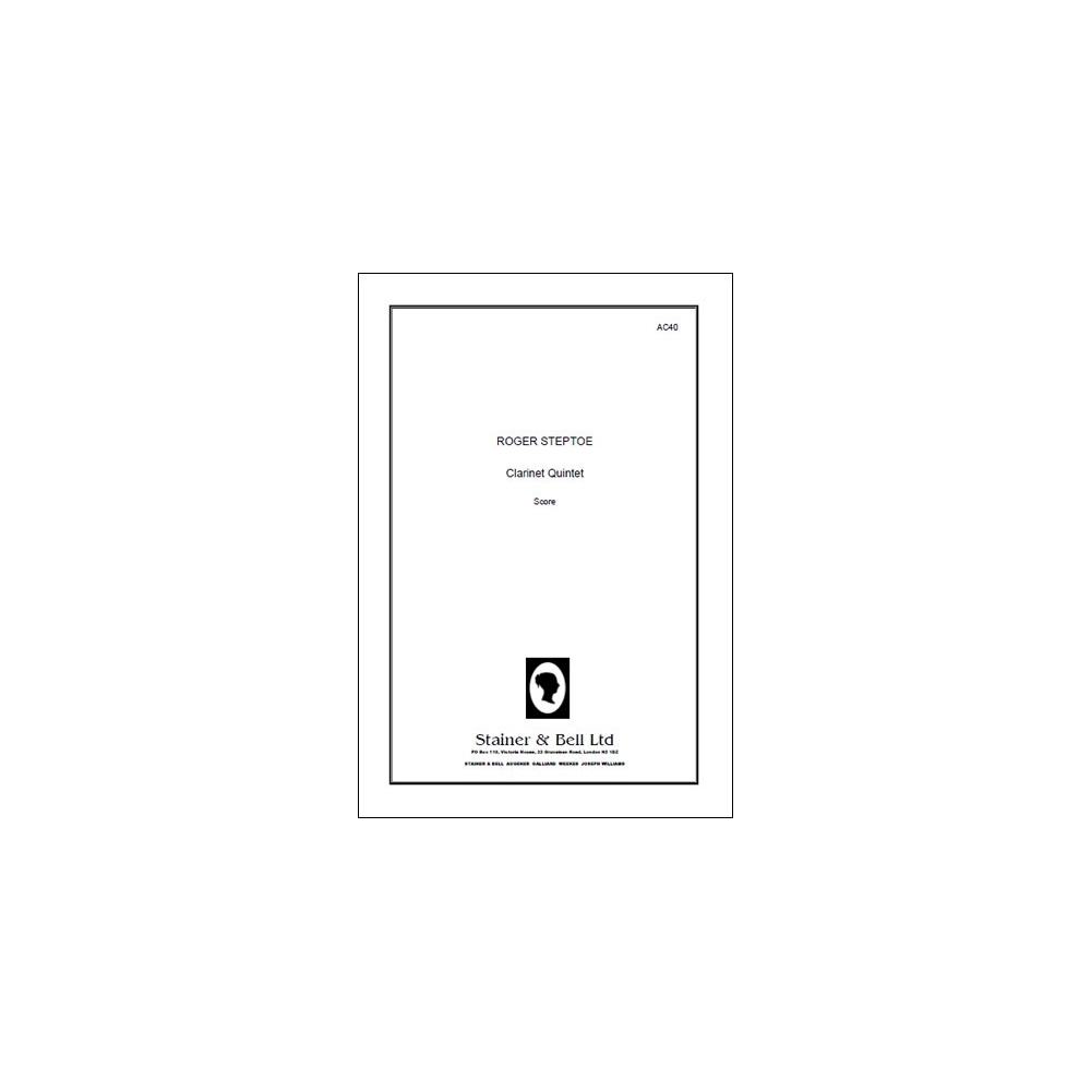 Steptoe, Roger - Clarinet Quintet. Score