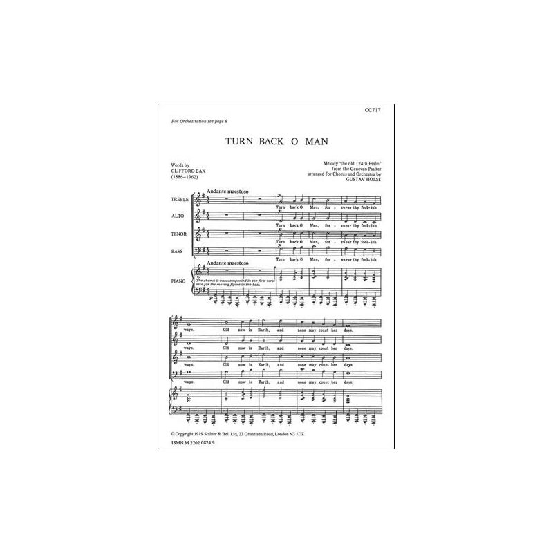 Holst, Gustav - Turn back, O Man
