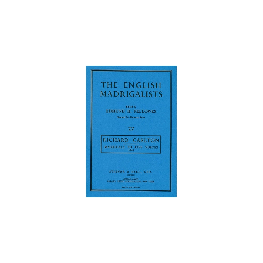 Carlton, Richard - Madrigals to Five Voices (1601)