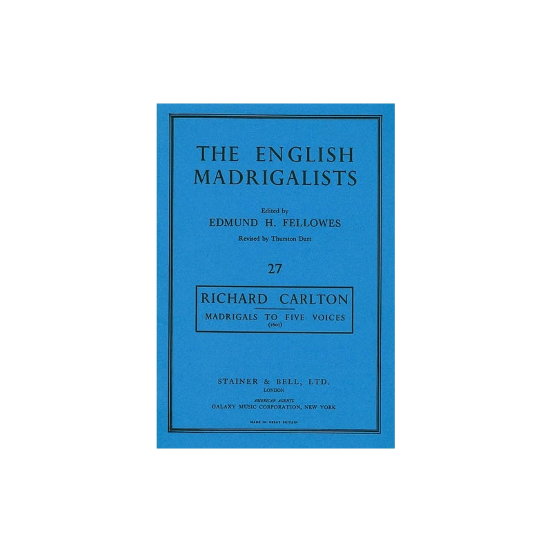 Carlton, Richard - Madrigals to Five Voices (1601)