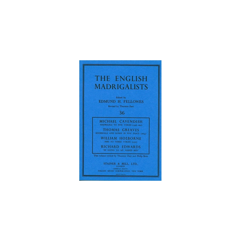 Madrigals by Michael Cavendish, Thomas Greaves, William Holborne and Richard Edwards