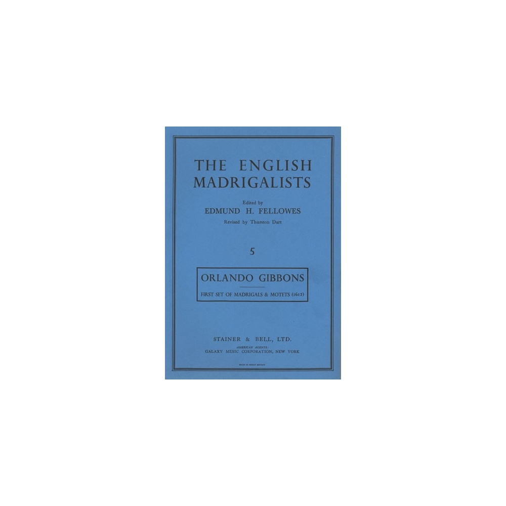 Gibbons, Orlando - Madrigals and Motets for Five Parts (1612)