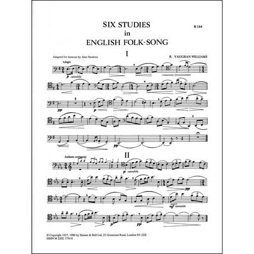 Vaughan Williams, Ralph - Six Studies in English Folk Song for Bassoon