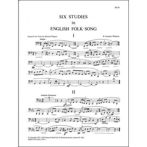 Vaughan Williams, Ralph - Six Studies in English Folk Song for Tuba
