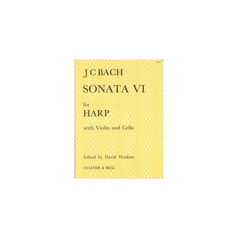 Bach, J C - Sonata No. VI in B flat. Violin, Cello and Harp (or Piano)