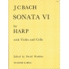 Bach, J C - Sonata No. VI in B flat. Violin, Cello and Harp (or Piano)