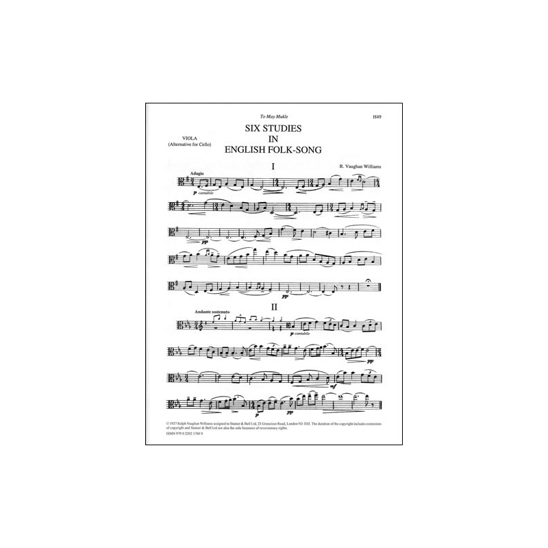 Vaughan Williams, R - Six Studies in English Folk Song