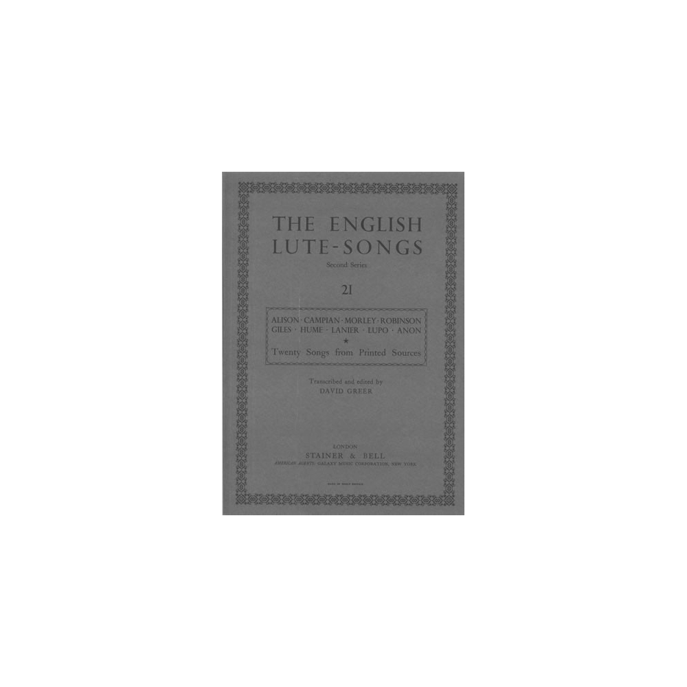 Greer, David (ed) - Twenty Songs from Printed Sources