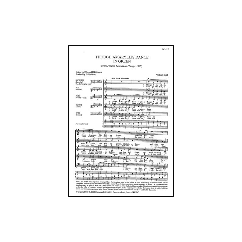 Byrd, William - Though Amaryllis dance in green