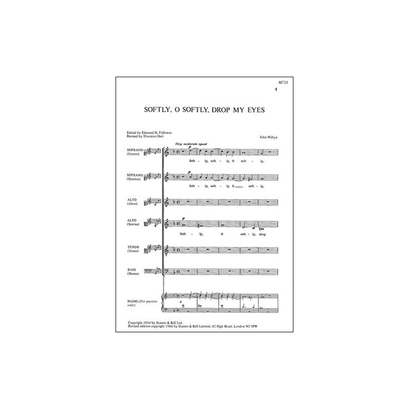 Wilbye, John - Softly, O softly drop mine eyes