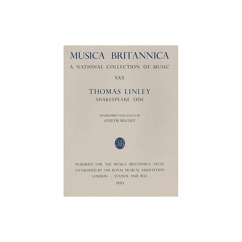Linley, Thomas Jnr - A Shakespeare Ode