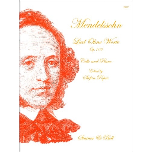 Mendelssohn, Felix - Lied ohne Worte (Song without Words) in D, Op. 109 for Cello and Piano