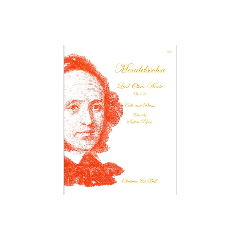 Mendelssohn, Felix - Lied ohne Worte (Song without Words) in D, Op. 109 for Cello and Piano